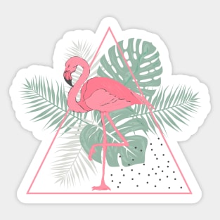 Tropical Flamingo Sticker